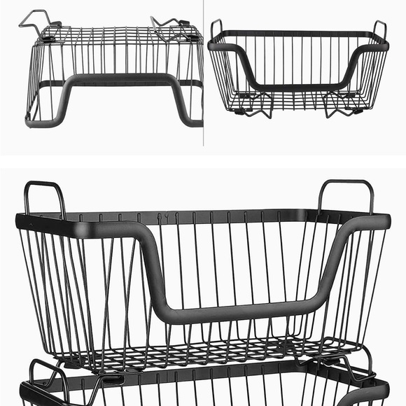 Stackable metal baskets - Picture 5 of 6